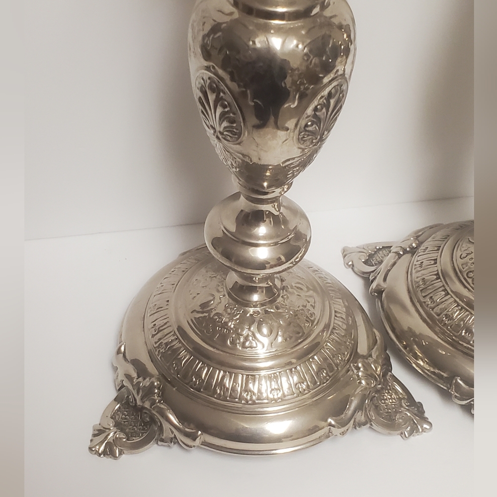 Silver Plated Candlesticks - Picture 8 of 12